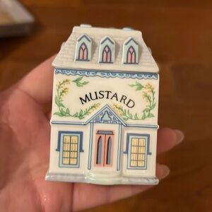 LENOX SPICE VILLAGE Vintage 1989 Mustard  Spice Jar Never Used